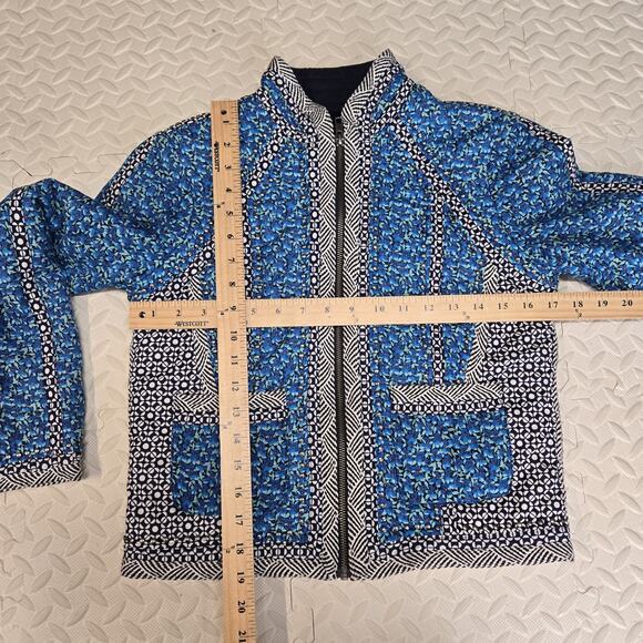J Crew Collection Quilted Floral Jacket Womens 4 Rare Cotton Silk Cottagecore - Picture 9 of 11